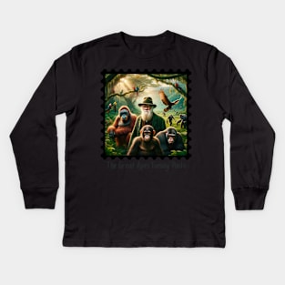 The Great Apes Family Photo II Kids Long Sleeve T-Shirt